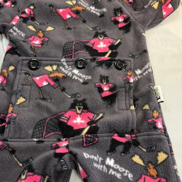 Lazy One - 4T -Pink and Grey Fleece Pajamas - Picture 5 of 5